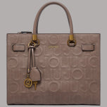 Borsa a mano Liu Jo Manhattan con motivo monogram inciso e doppio manico