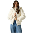 Guess giacca pelliccia bianca LUCREZIA W5BL66 W3890 G012 Giubbini Guess