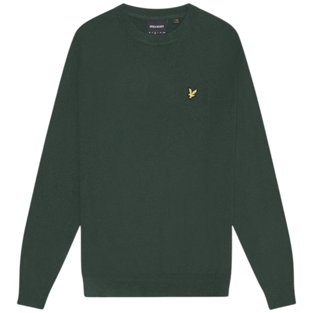 Lyle & Scott pullover merino verde KN2110VC Maglieria Lyle & Scott