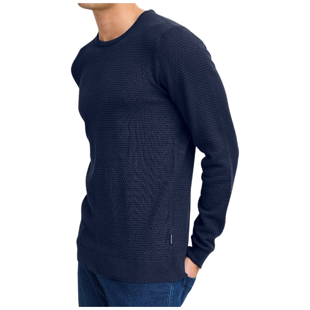 Blend pullover blu trama 3D 20717257 Maglieria Blend