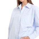 Guess camicia azzurra a righe GJ W5RH94 WGZ11 FB9A Camicie Guess Jeans