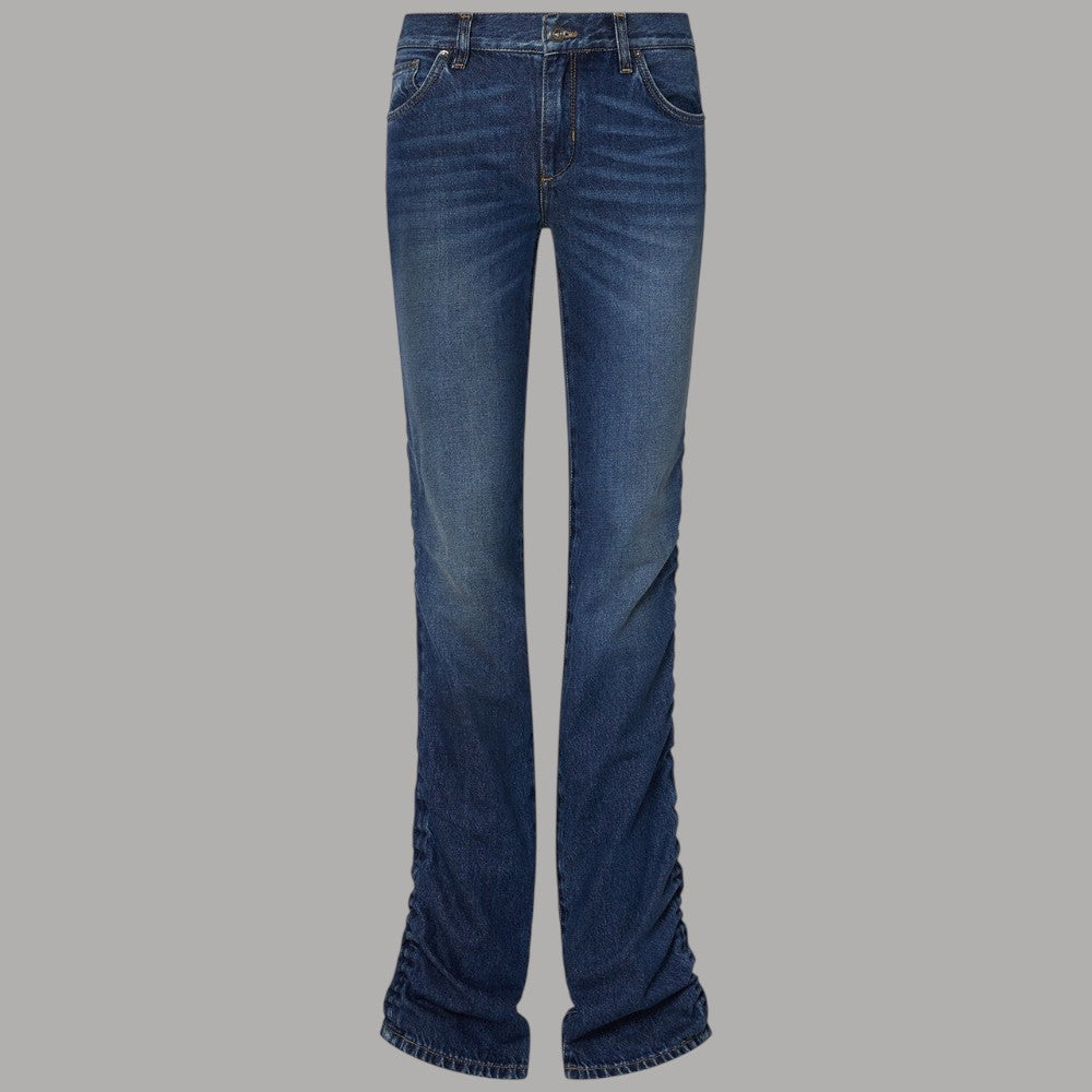Jeans bootcut Liu Jo blu lavaggio used, vista frontale a figura intera