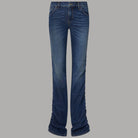Jeans Liu Jo blu a vita alta e gamba ampia, vista frontale