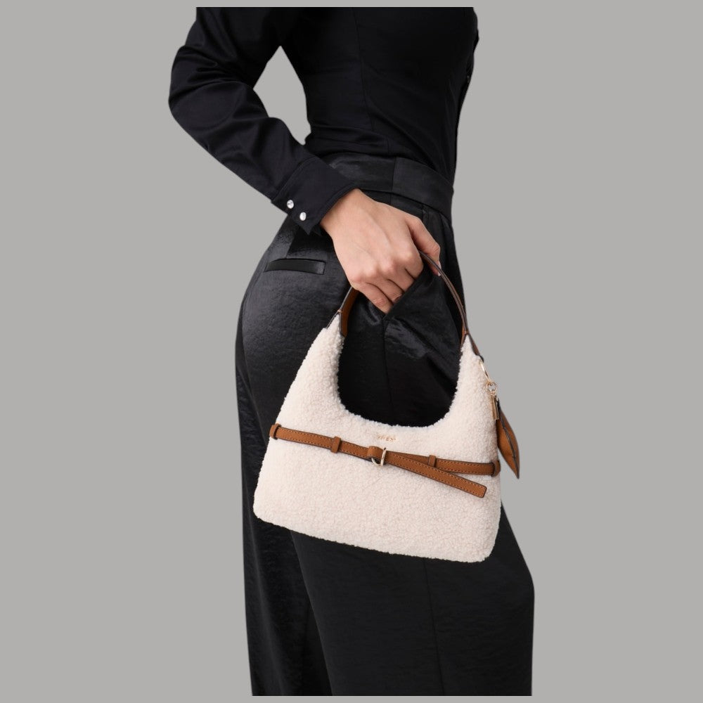 Borsa mini hobo Guess effetto teddy