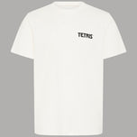 Blend T-shirt cotone slim fit maniche corte stampa Tetris girocollo bianco