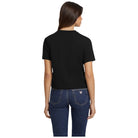 Guess Jeans t-shirt nera logo triangolo boxy fit W4YI05 K8HM0 JBLK T-shirt Guess Jeans