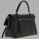Borsa a mano con tracolla Guess Devon marrone con patta e logo