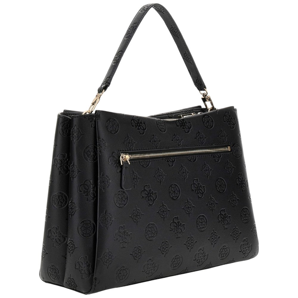 Guess borsa a mano nera 4G Logo peony TISHA HWPD7764070BLO Borse Guess