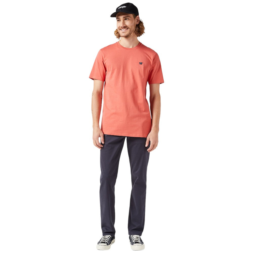 Wrangler t-shirt rosso logo piccolo 112350437 T-shirt Wrangler