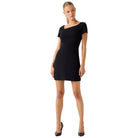 Guess vestito nero fit and flare mini MAELICE W5YK17KCMU2JBLK Vestiti Guess
