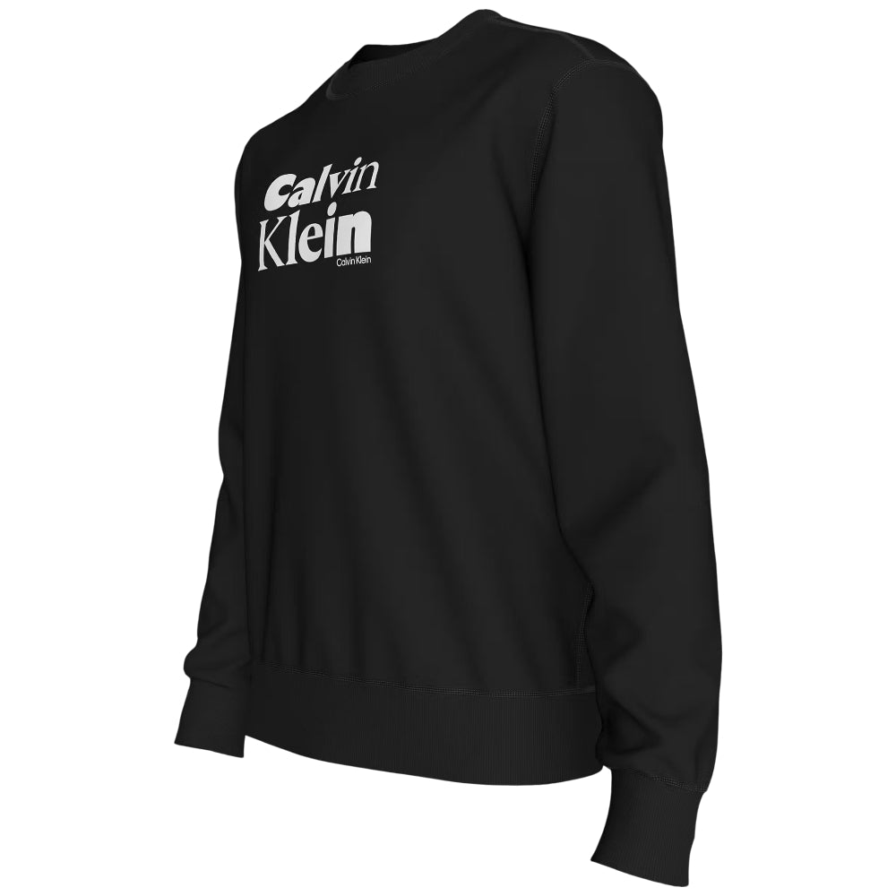 Calvin Klein felpa nera con stampa LV04LD242GUB1 Felpe Calvin Klein