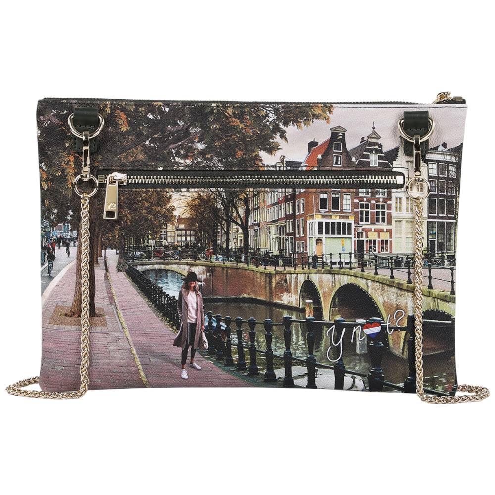 YNot borsa piatta clutch AMSTERDAM BRIDGE YES605F6 YNot