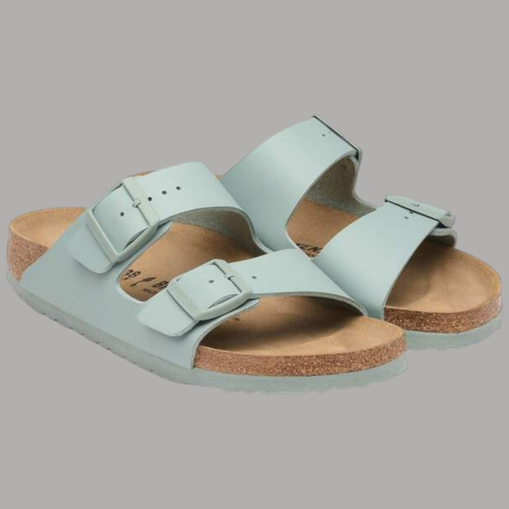 Birkenstock Arizona donna ciabatte in puro sage con cinturini regolabili e suola in sughero