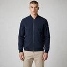 Markup Giacca bomber da uomo softshell stretch nero con zip frontale e tasche laterali