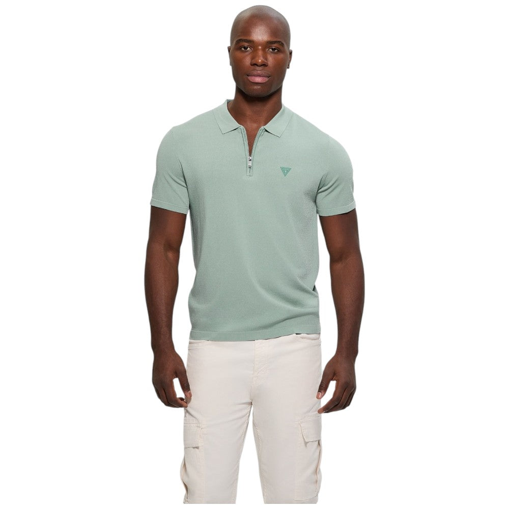 Guess maglia polo verde acqua Dane Tech M4YR00 Z3DM0 G9L8 Polo Guess