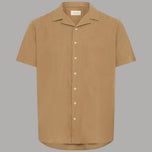 Blend camicia manica corta uomo lino cotone collo Cuba regular fit