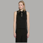 Blusa Relish a righe gessate con fiocco