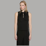 Blusa Relish a righe gessate con fiocco