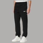 Calvin Klein pantaloni tuta neri con logo grafico LV04LG212G dettagli cuciture e vita elastica
