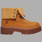 Timberland Stone Street Mid Donna stivale giallo con plateau e dettagli in tessuto