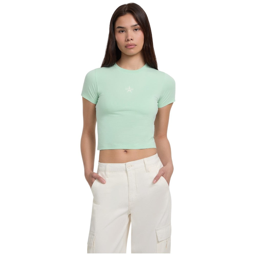 Guess Jeans t-shirt cropped verde W5GI38 J1314 G8FG T-shirt Guess Jeans