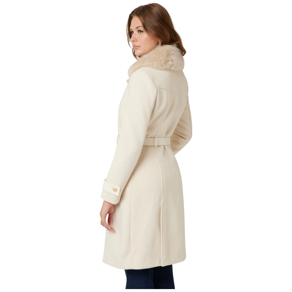 Guess cappotto doppio petto beige chiaro Amelia W4BL46 WGKI2 G1M5 Giubbini Guess