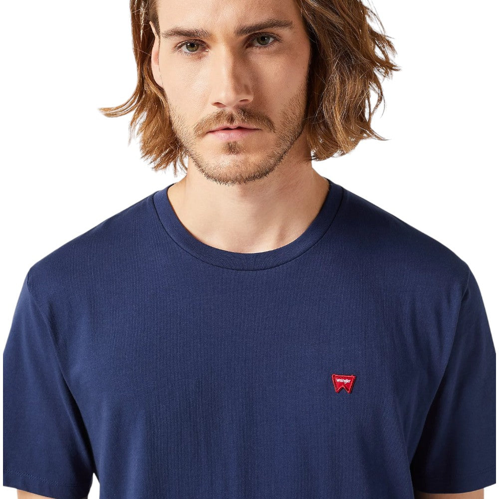 Wrangler t-shirt blu logo piccolo 112350434 T-shirt Wrangler