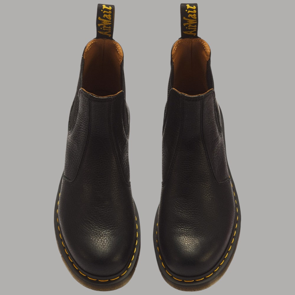 Stivaletti Chelsea Dr Martens 2976 in pelle Ambassador neri con dettagli gialli sui bordi