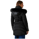 Guess piumino nero con cappuccio in pelliccia sintetica NEW OXANA Guess