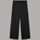 Vero Moda pantaloni in felpa neri vita alta dettagli cuciture e logo