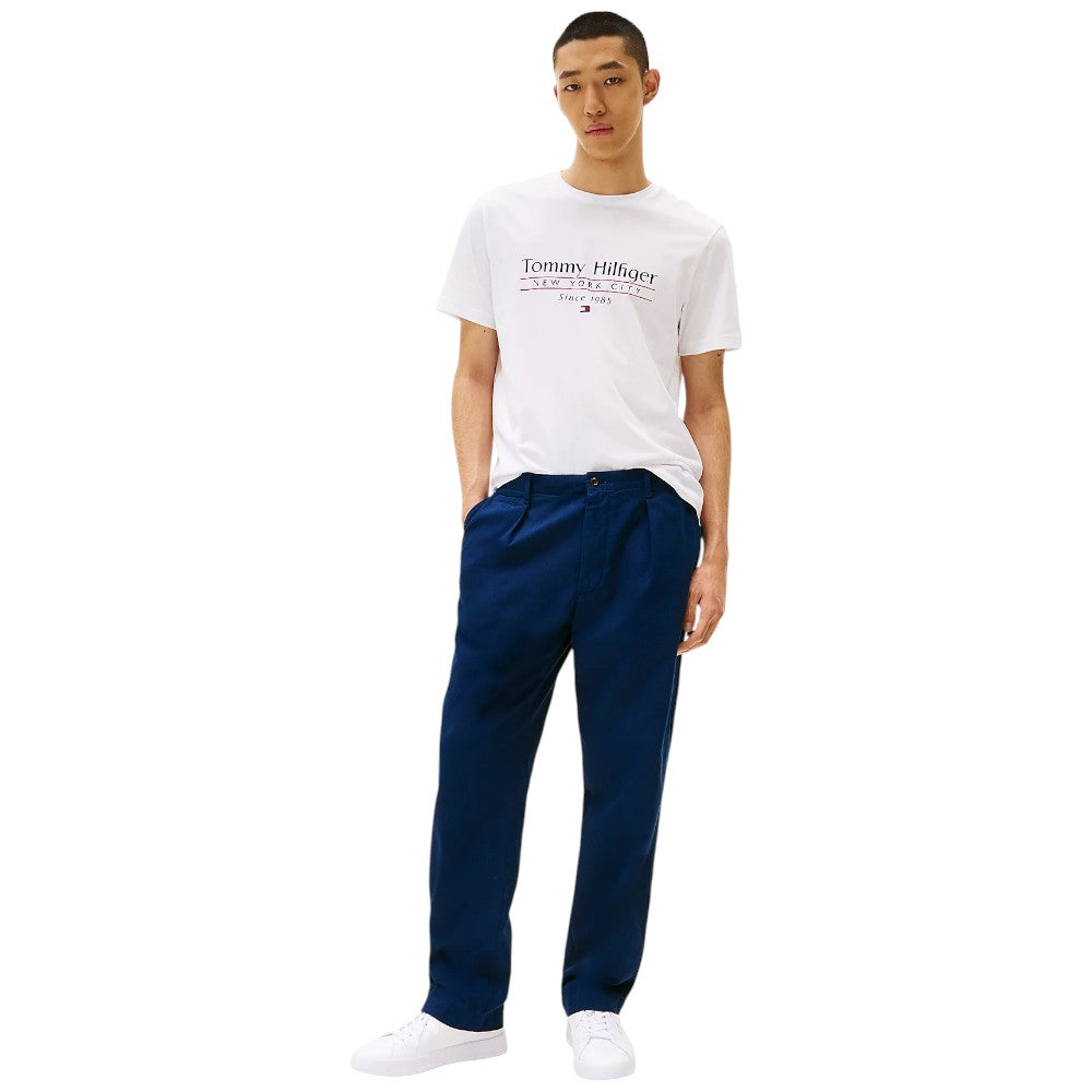 Tommy Hilfiger t-shirt bianca con stampa MW0MW38621YBR T-shirt Tommy Hilfiger