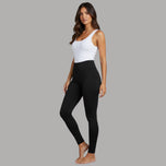 Vero Moda Bubble leggings neri con texture liscia detagli vita alta