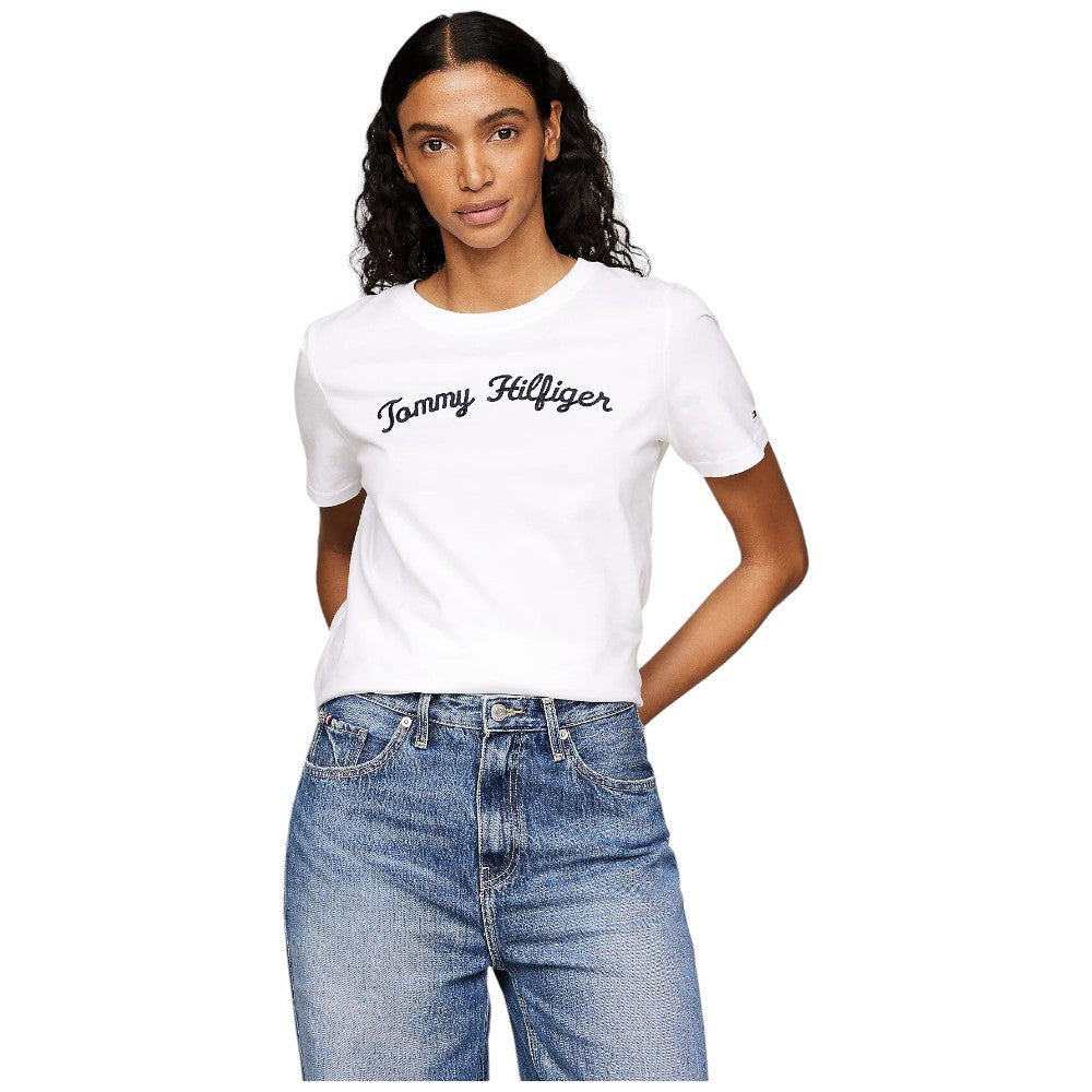 Tommy Hilfiger donna  t-shirt bianca WW0WW42589 - Prodotti di Classe