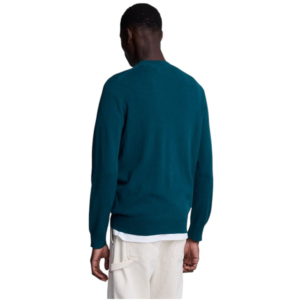 Lyle & Scott pullover merino petrolio KN2110VC Maglieria Lyle & Scott