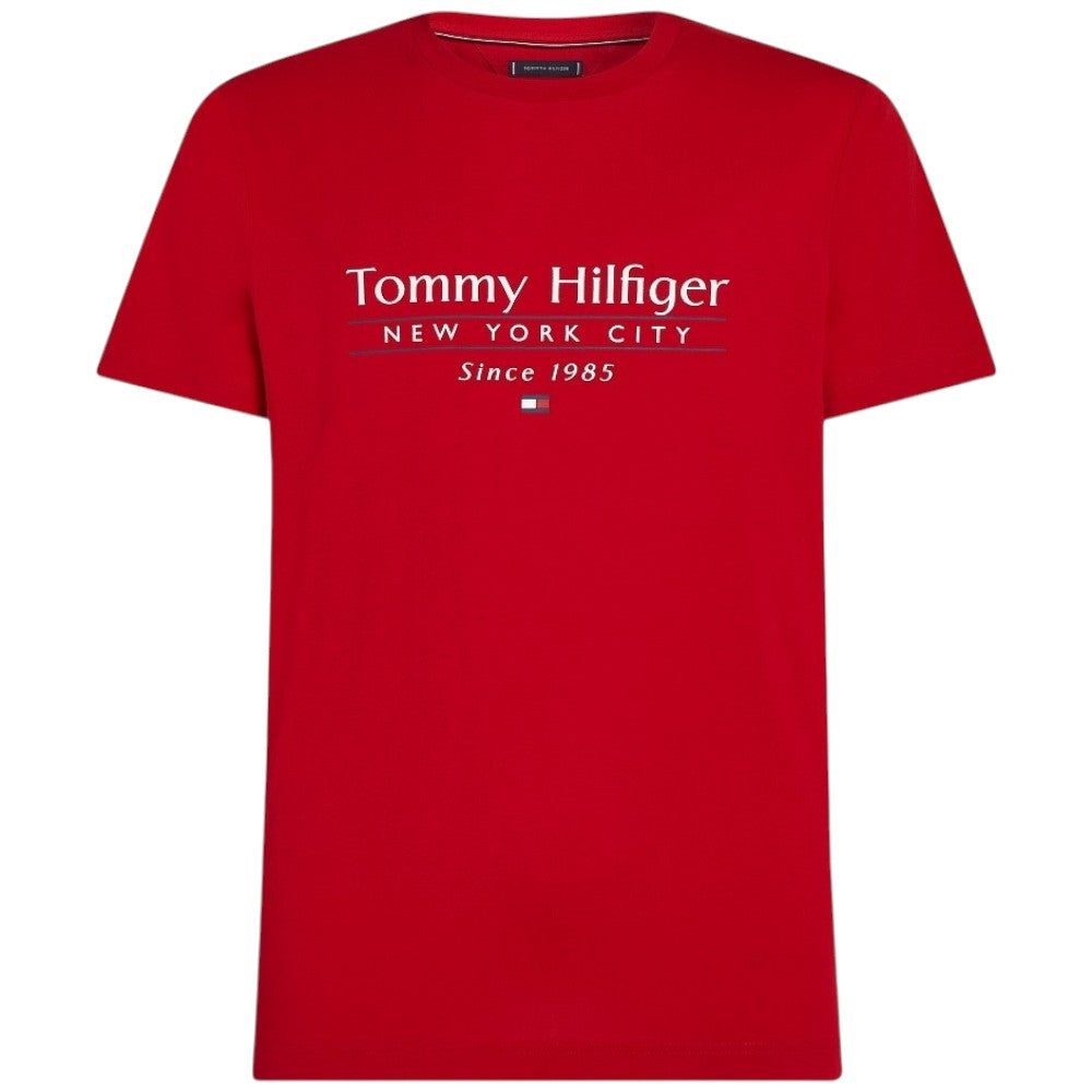 Tommy Hilfiger t-shirt rossa con stampa MW0MW38621XLD T-shirt Tommy Hilfiger