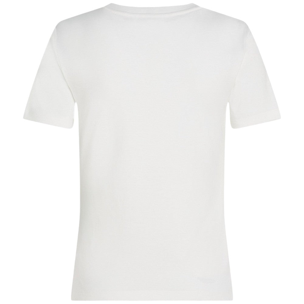 Tommy Hilfiger donna t-shirt bianca WW0WW40587 T-shirt Tommy Hilfiger