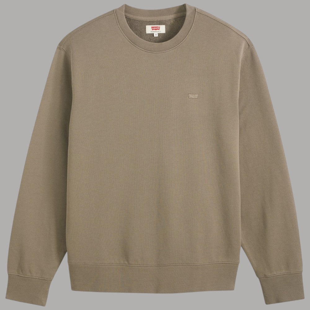 Felpa Levi's Original Housemark logo piccolo in beige con piccolo logo frontale