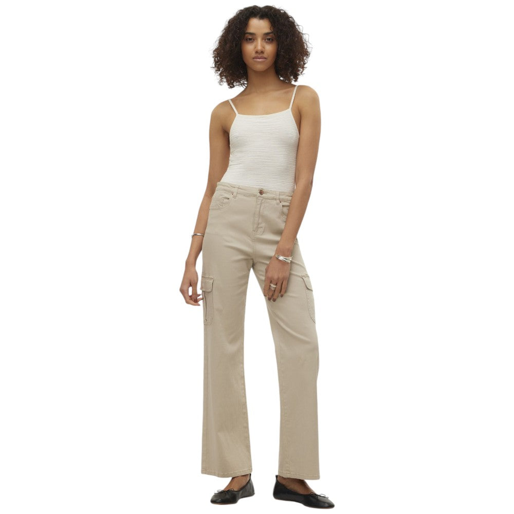 Vero Moda pantalone cargo beige Tessa 10305722 Pantaloni Vero Moda