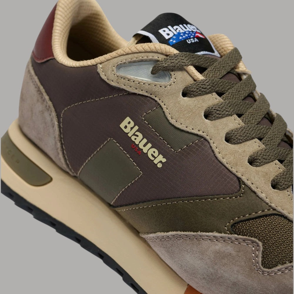 Sneakers da uomo Blauer in suede e mesh