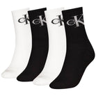 Calvin Klein donna pack 4 calze nere bianche 701235384001801 Calzini Calvin Klein