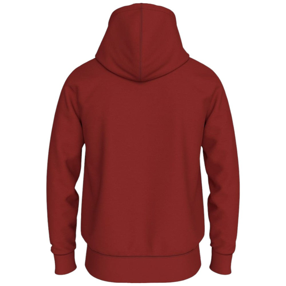 Tommy Hilfiger felpa cappuccio rosso magma logo centrale MW0MW35556 Felpe Tommy Hilfiger