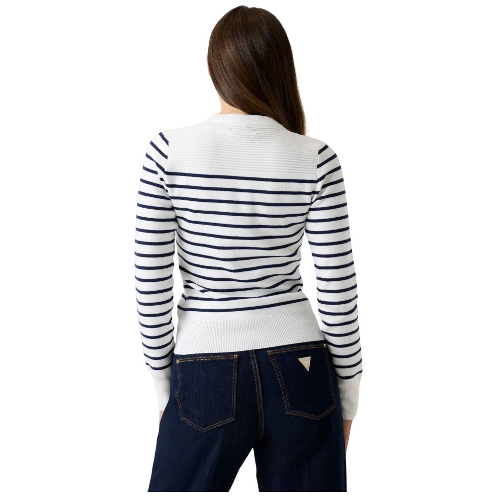 Guess maglione a righe bianco blu HELEN W5BR36Z0422S00J Guess