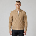 Markup Giacca bomber uomo effetto scamosciato beige con zip e tasche frontali
