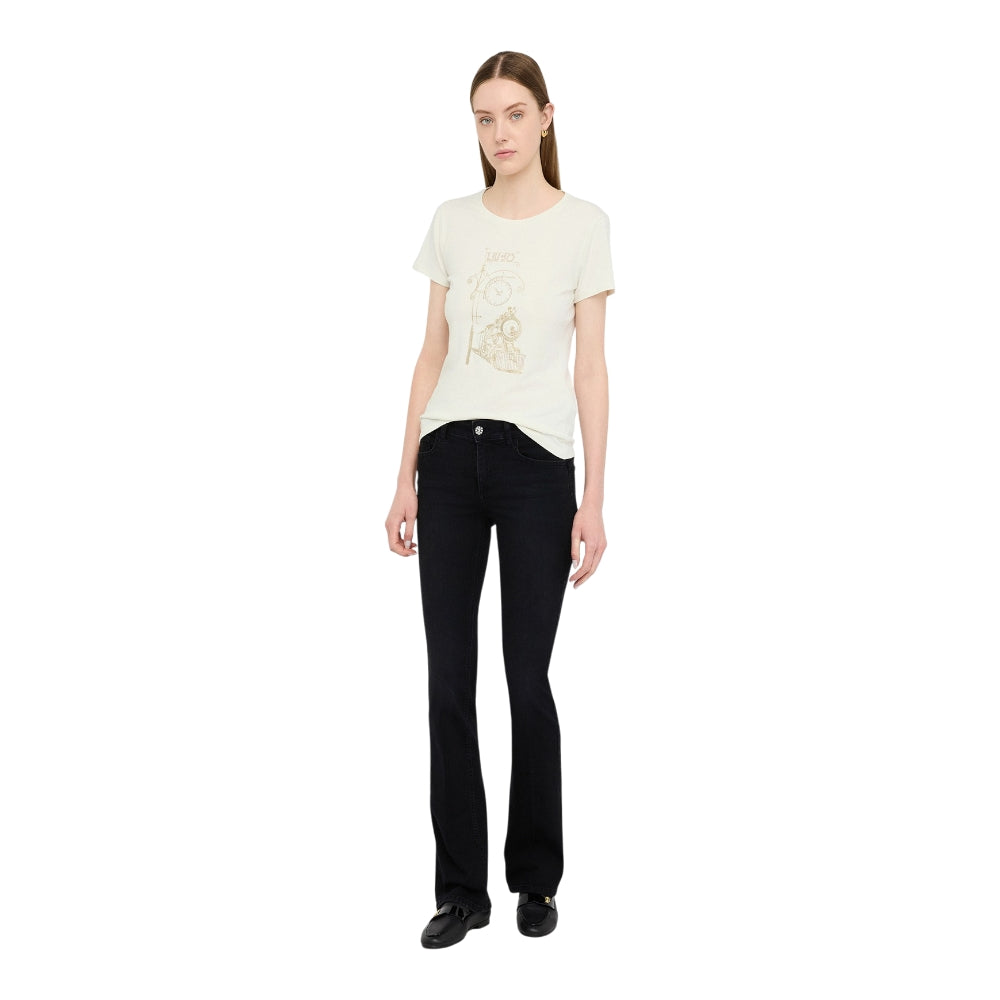 Liu Jo jeans bootcut nero bottom up REPOT UF5025D4615-87353 Jeans Liu Jo