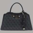 Borsa a mano Guess nera con tracolla regolabile, manici e zip