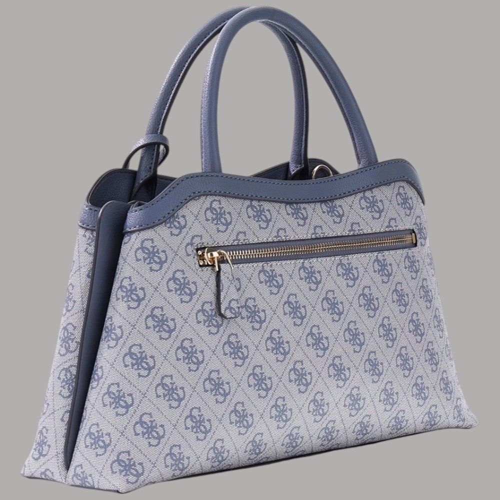 Borsa a mano Guess polvere con zip superiore e manici, tracolla regolabile