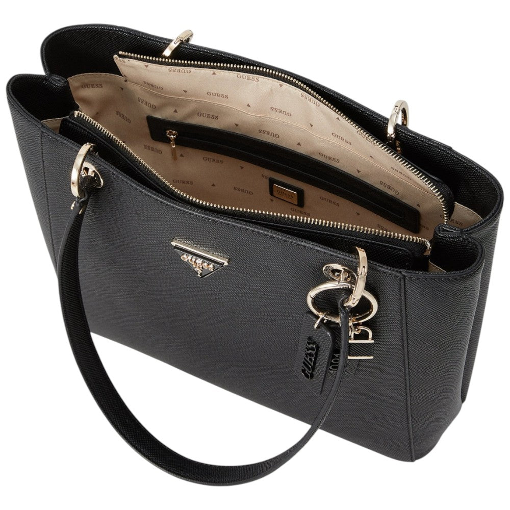 Guess borsa a spalla nera saffiano NOELLE HWZG9672250BLA Borse Guess