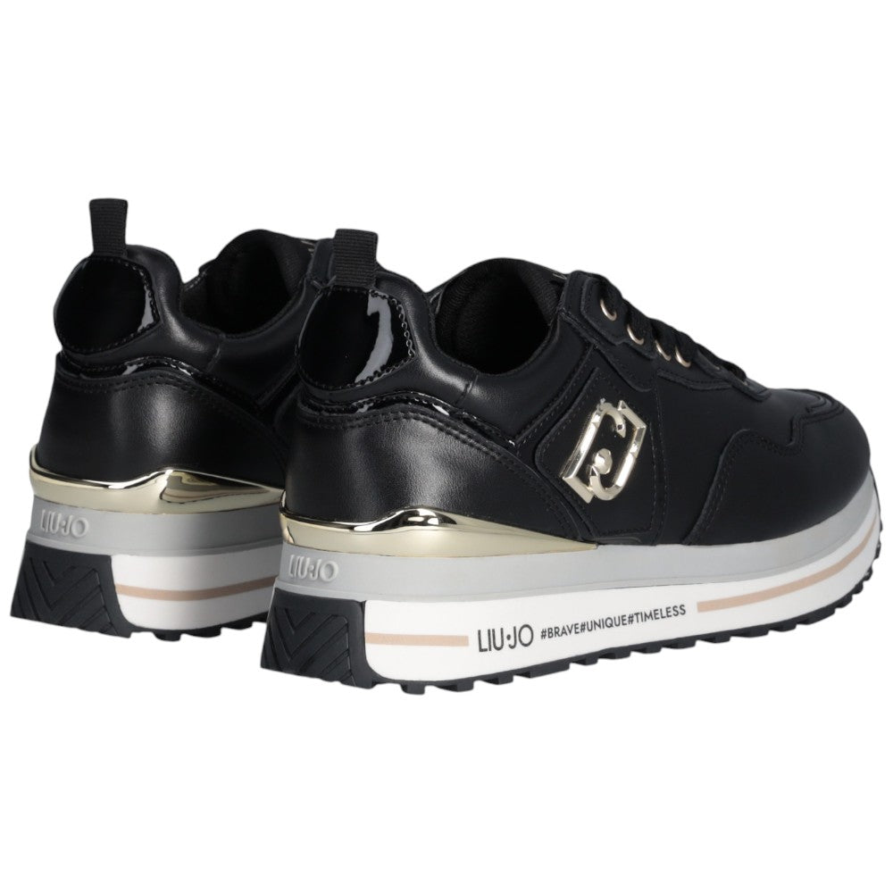 LIU JO sneakers nere in pelle MAXI WONDER Liu Jo