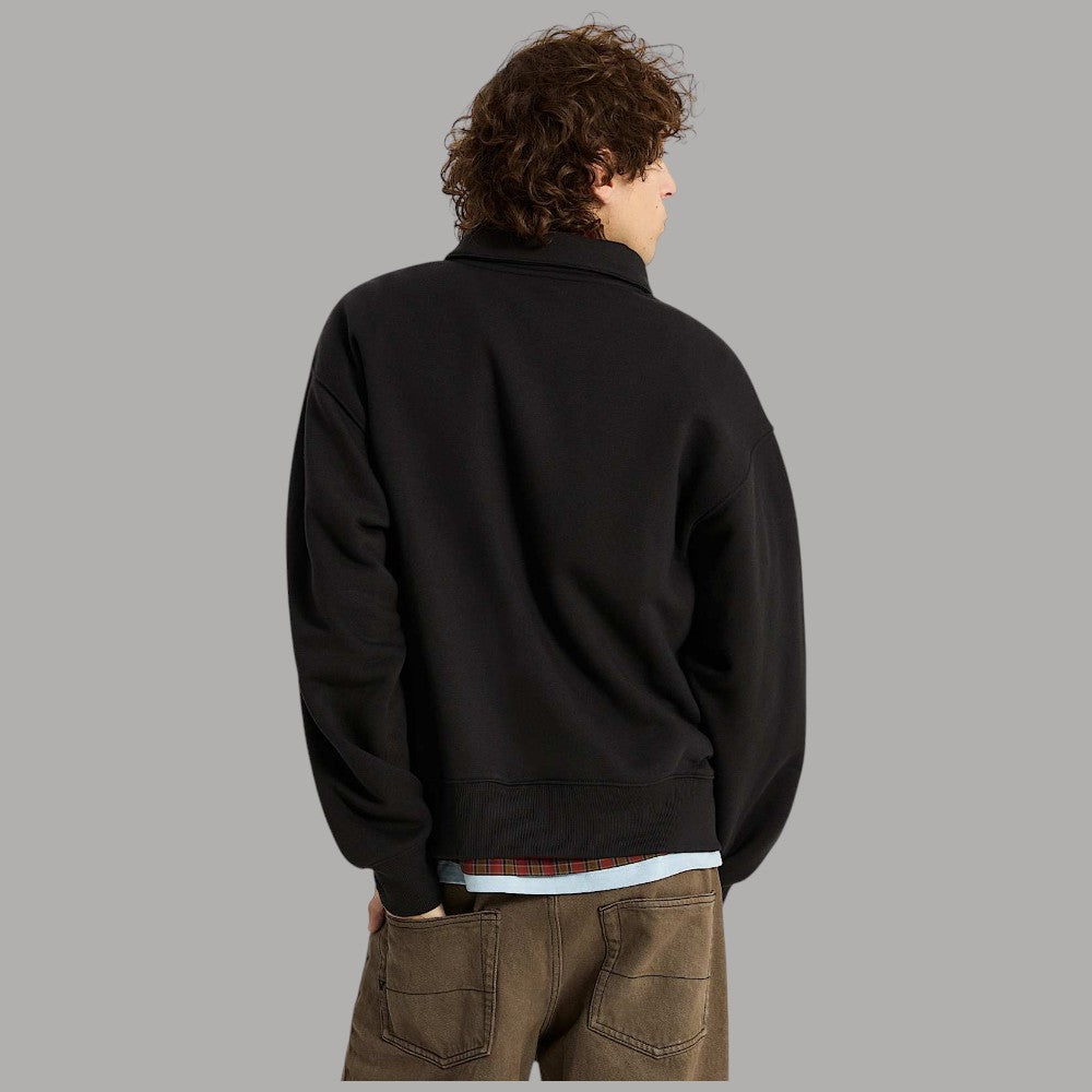 Vans pullover uomo in tessuto felpa con colletto polo