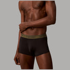 Calvin Klein Boxer Micro Stretch neri confezione 3 pezzi, dettagli logo elasticizzato sulla fascia